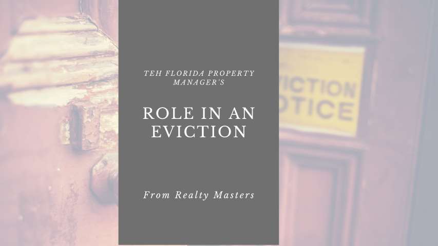 Property managers role in an eviction