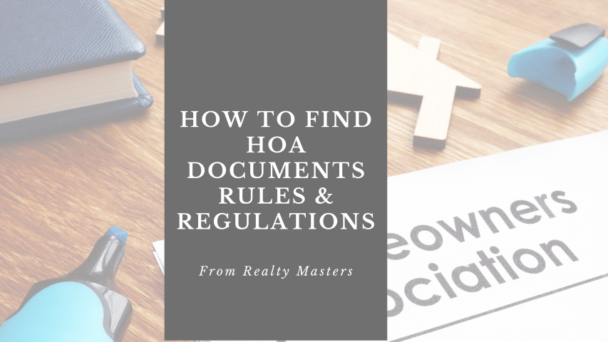 how to find hoa documents rules and regulations