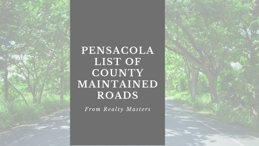 pensacola list of county maintained roads